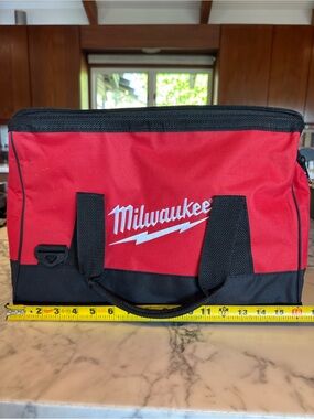 Milwaukee Red Black Soft Tool Bag Carry Case 16” Heavy Duty Zip Tote NWOT